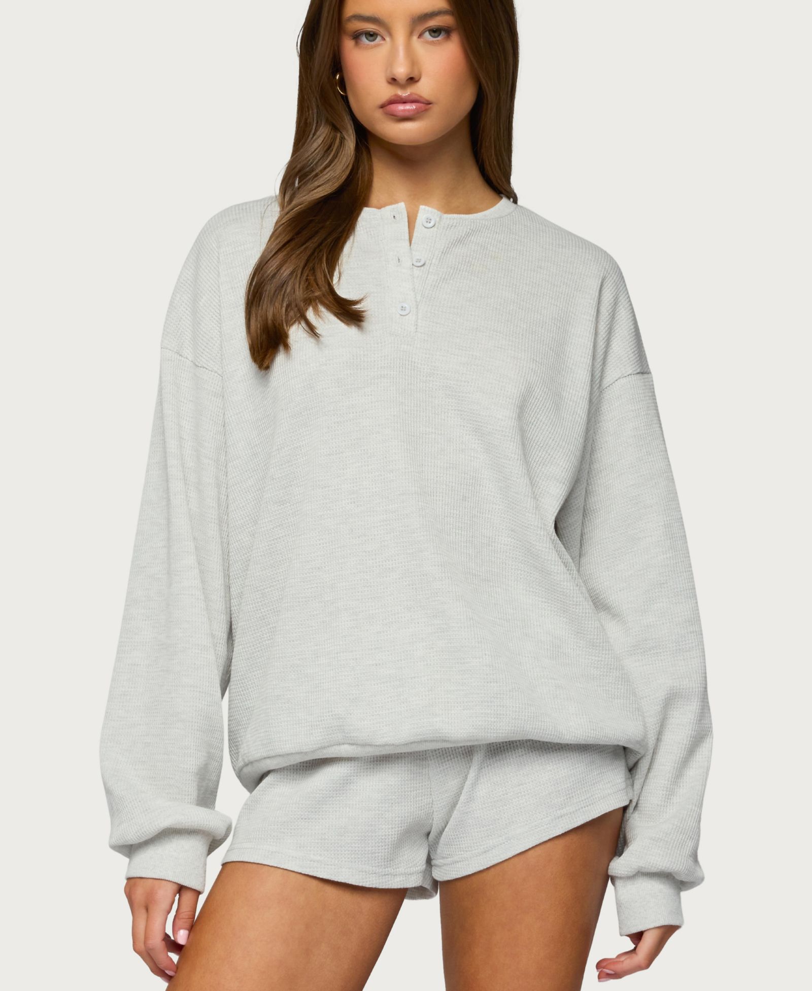 Женский топ Edikted Baila Waffle Henley