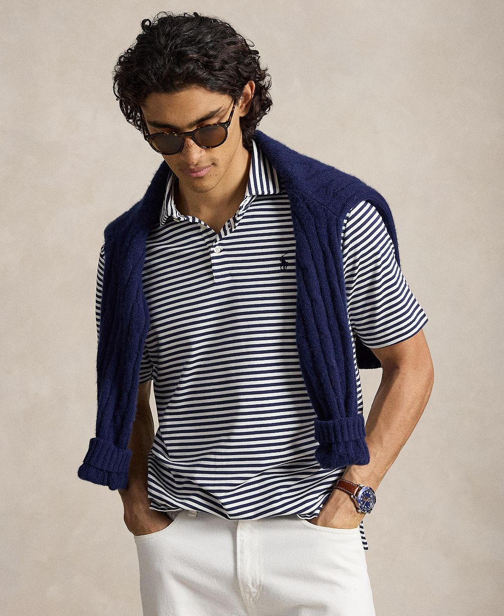 Поло из мягкого хлопка классического кроя для мужчин от Polo Ralph Lauren