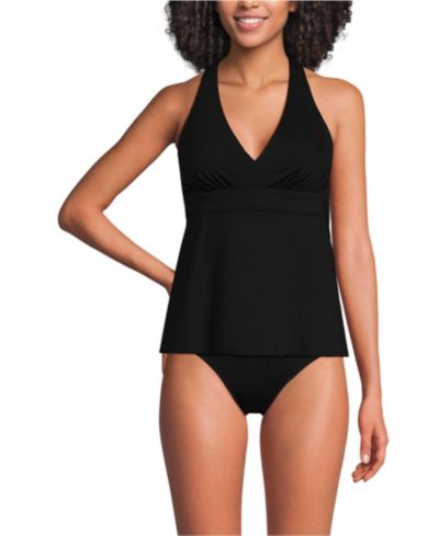Lands' End Women's V-neck Racerback Flutter Tankini