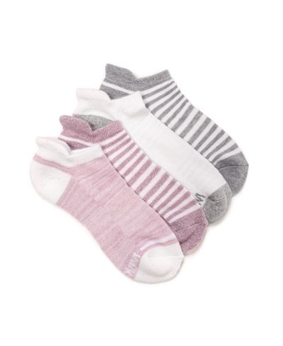 MUK LUKS Women's Dream Step Sporty Low Cut Ankle Socks, 4 Pair Pack