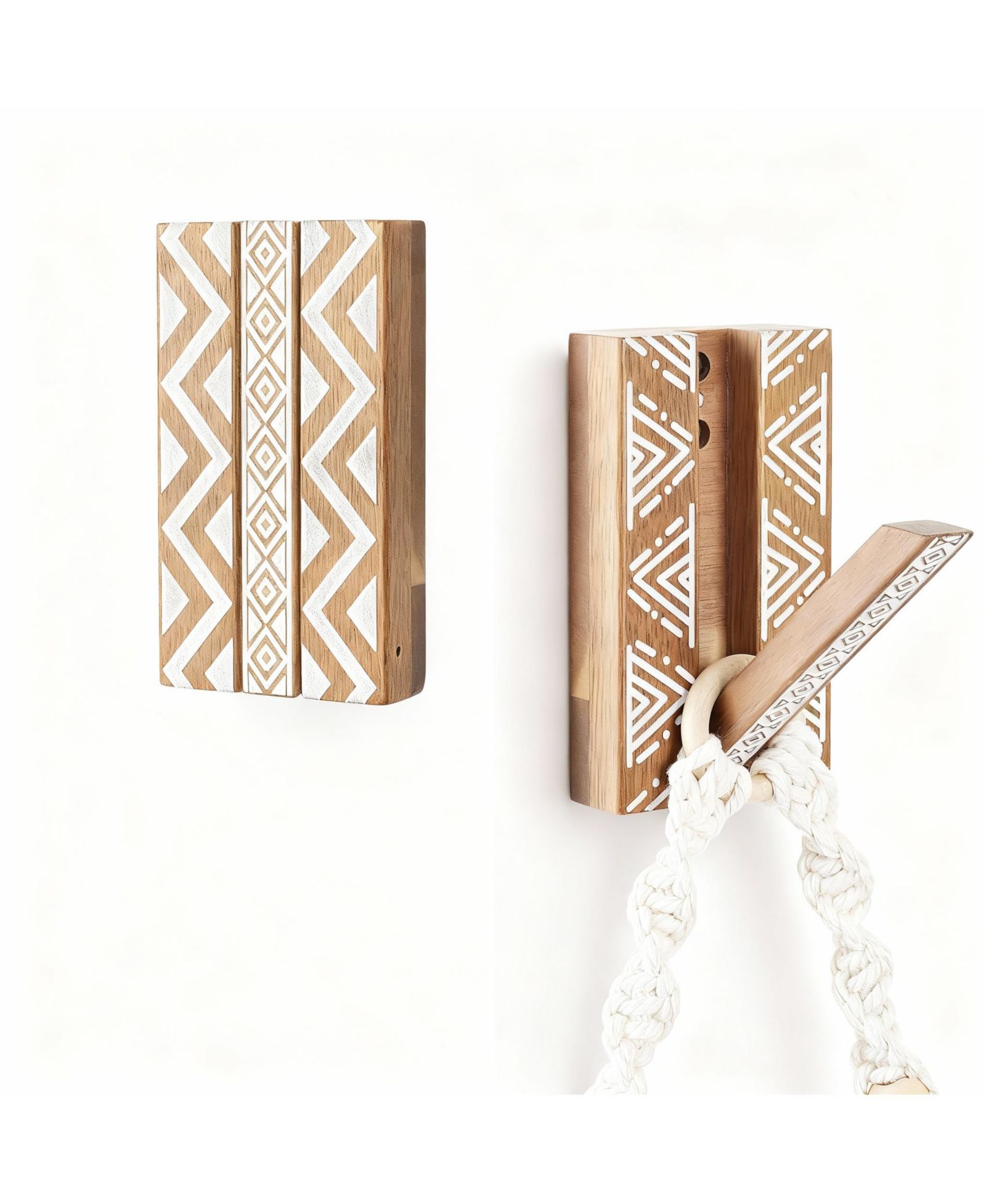 YIGII Bohemian Geometric Foldable Hooks: Space-Saving, Durable, Aesthetic