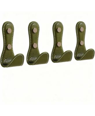 Настенные крючки YIGII 4Pc Leather-Wrapped Zinc Alloy