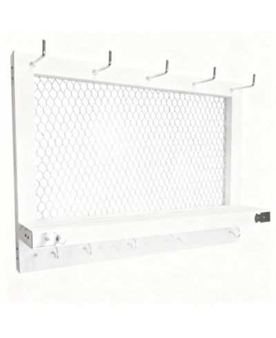 YIGII Rustic Space Saving Wall Organizer for Jewelry and Accessories