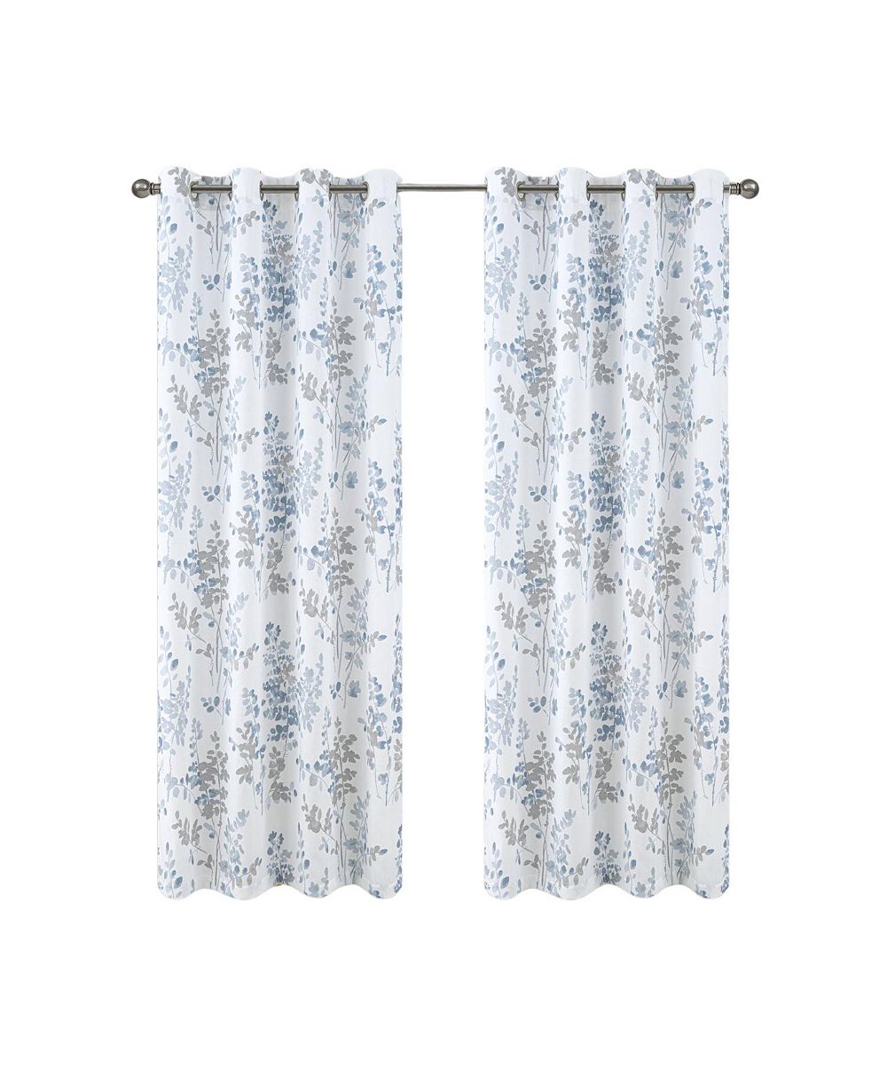 Штора Olivia Gray 100% Polyester 140 GSM Aiden Printed Textured Grommet Panel