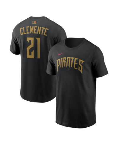 Мужская футболка Nike Roberto Clemente Black Pittsburgh Pirates 2026 City Connect Name & Number