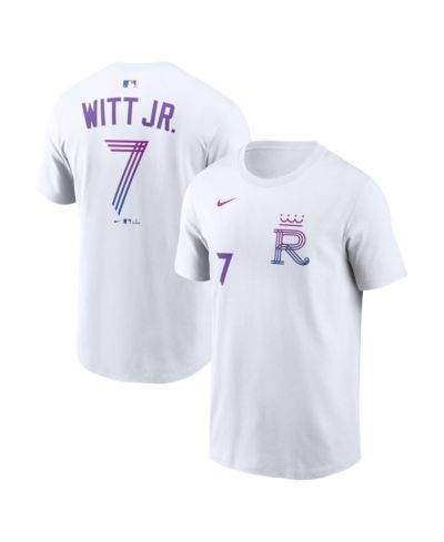 Nike Men's Bobby Witt Jr. White Kansas City Royals 2026 City Connect Name & Number T-Shirt