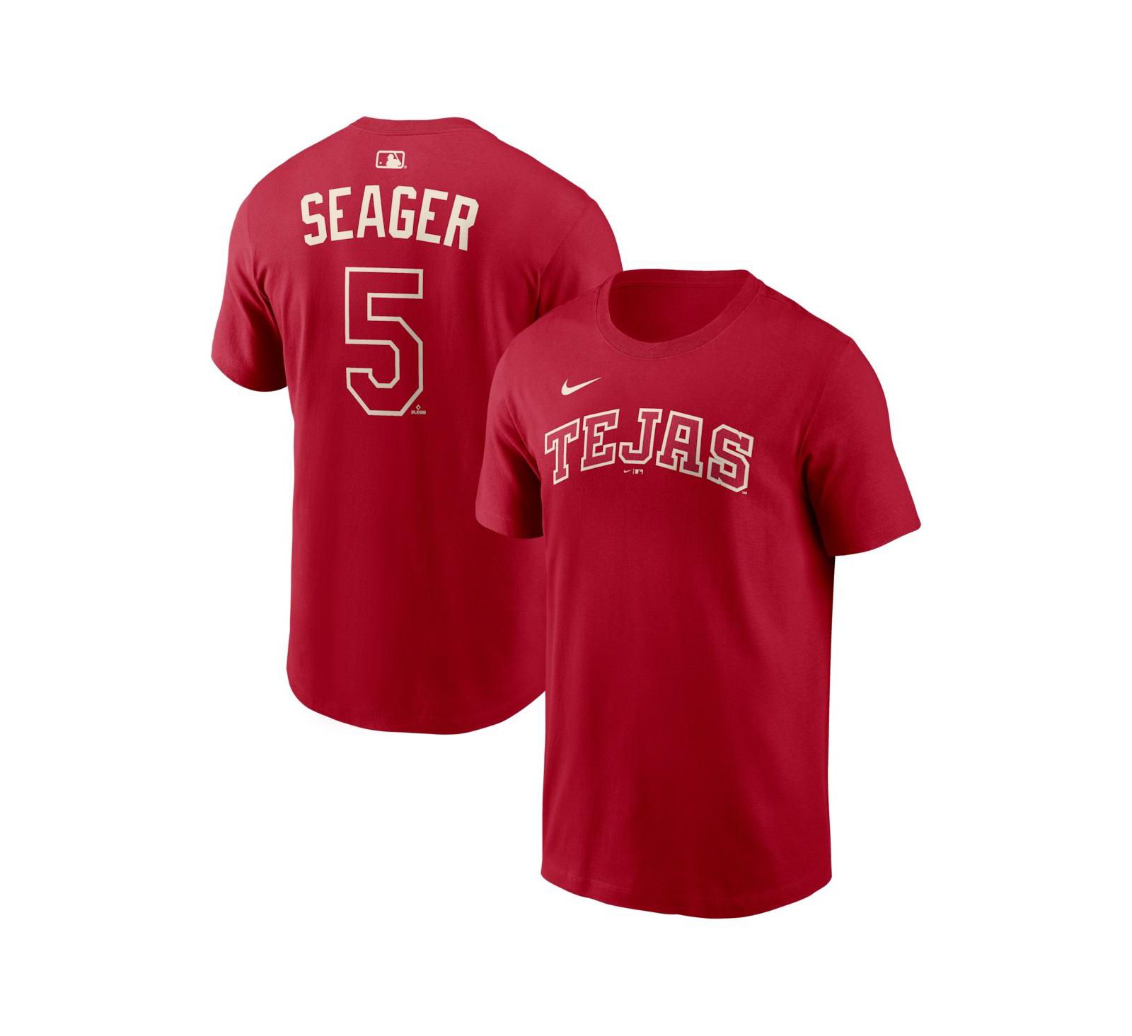 Nike Мужская футболка Corey Seager Red Texas Rangers 2026 City Connect