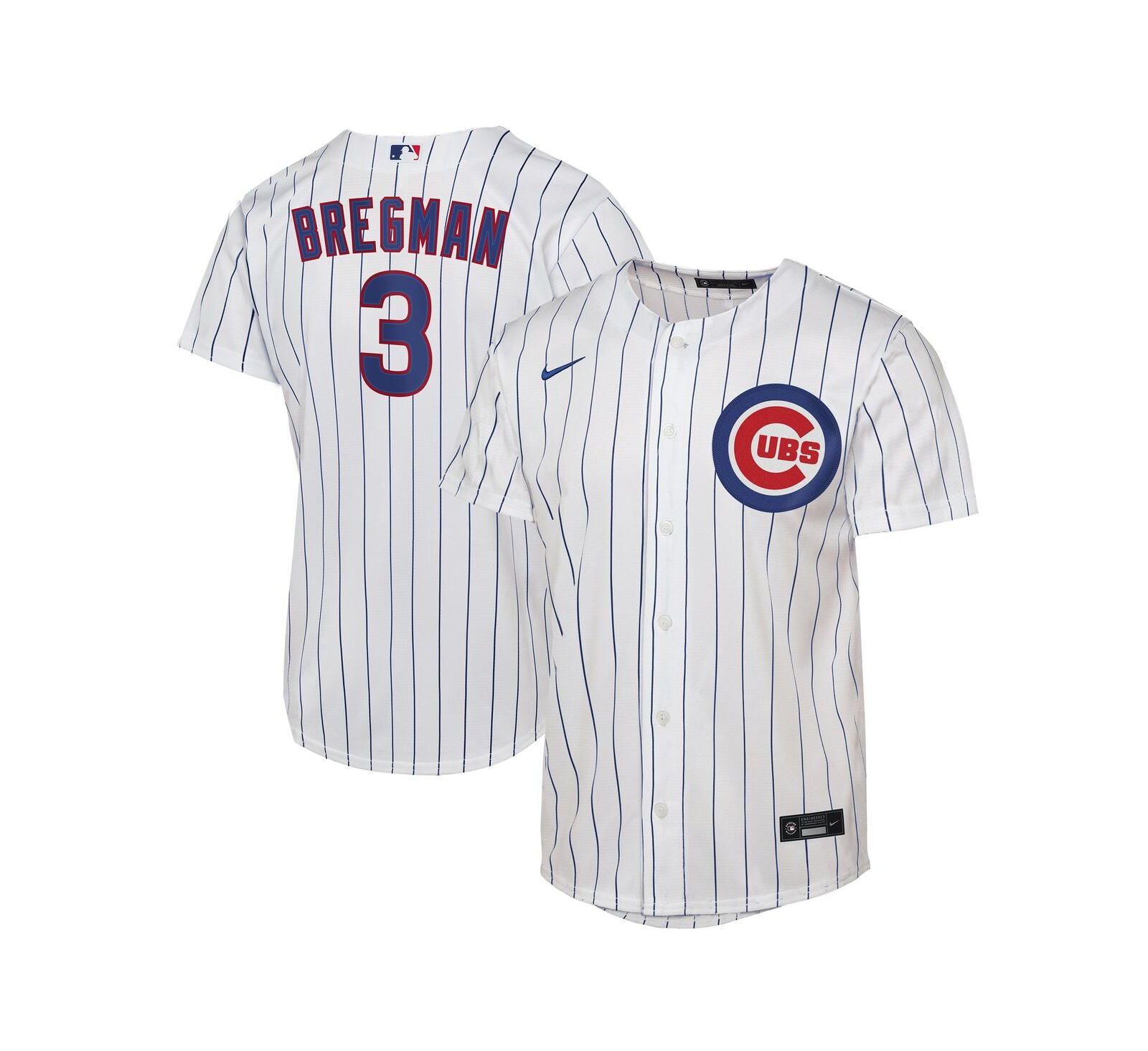 Nike Big Boys and Girls Alex Bregman White Chicago Cubs Home Replica Jersey