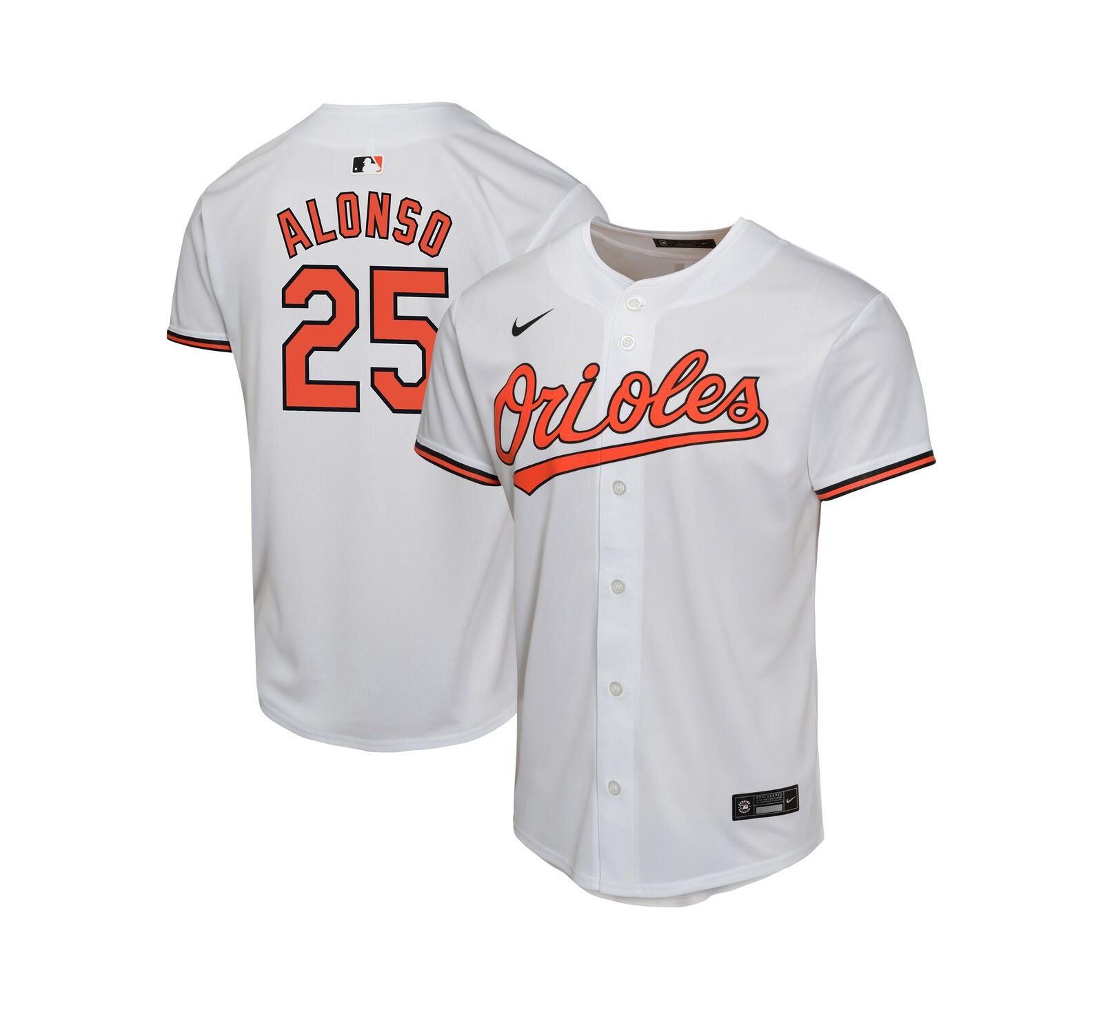 Детская джерси Nike Pete Alonso White Baltimore Orioles Game Player для мальчиков и девочек