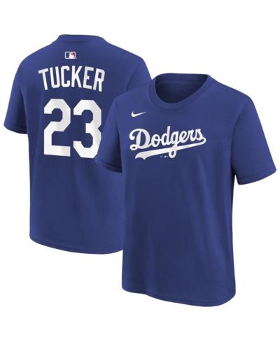 Nike Big Boys and Girls Kyle Tucker Royal Los Angeles Dodgers Name & Number T-Shirt