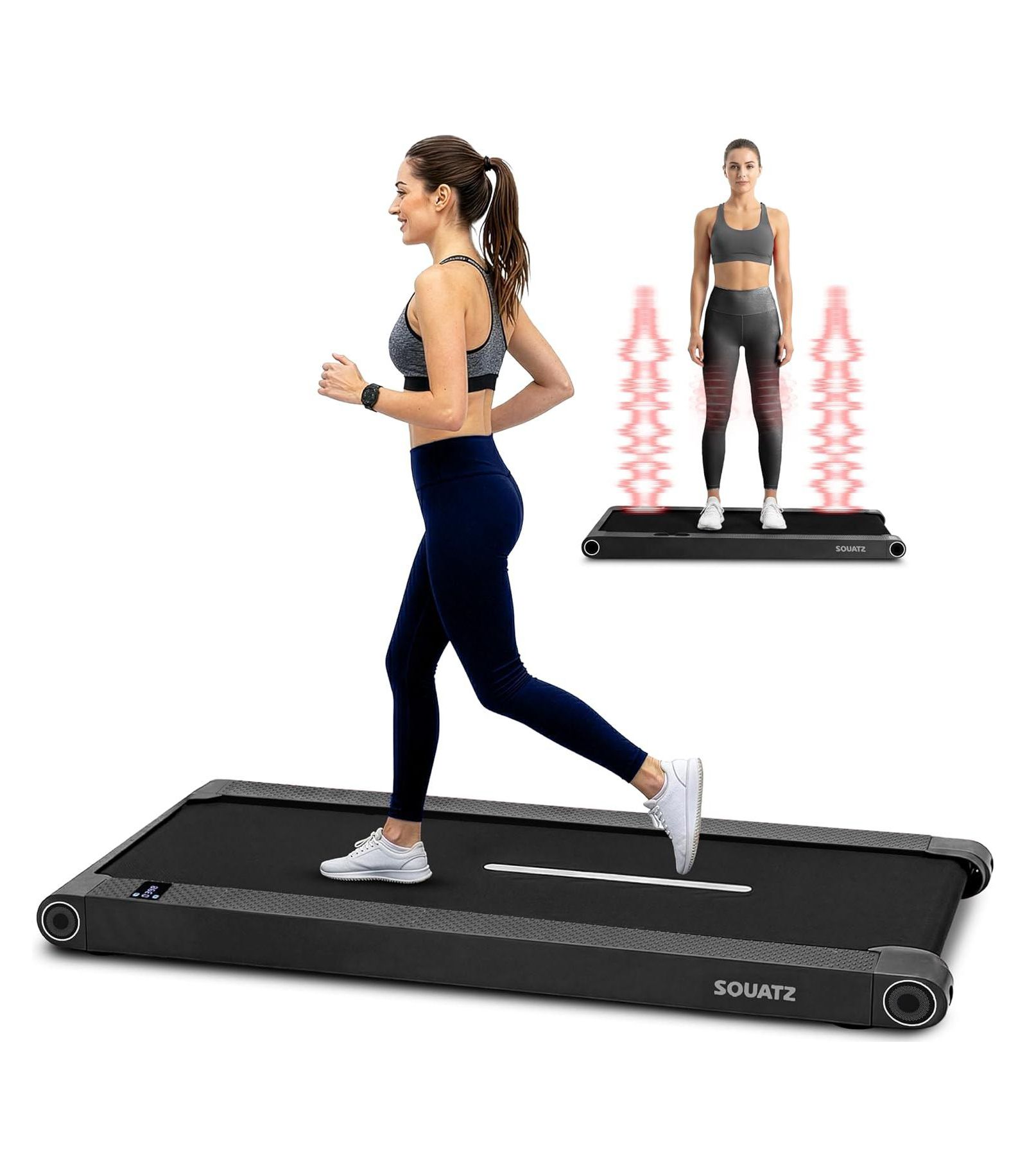 SQUATZ беговая дорожка 2-в-1 Walking Pad с виброплатформой и LED дисплеем