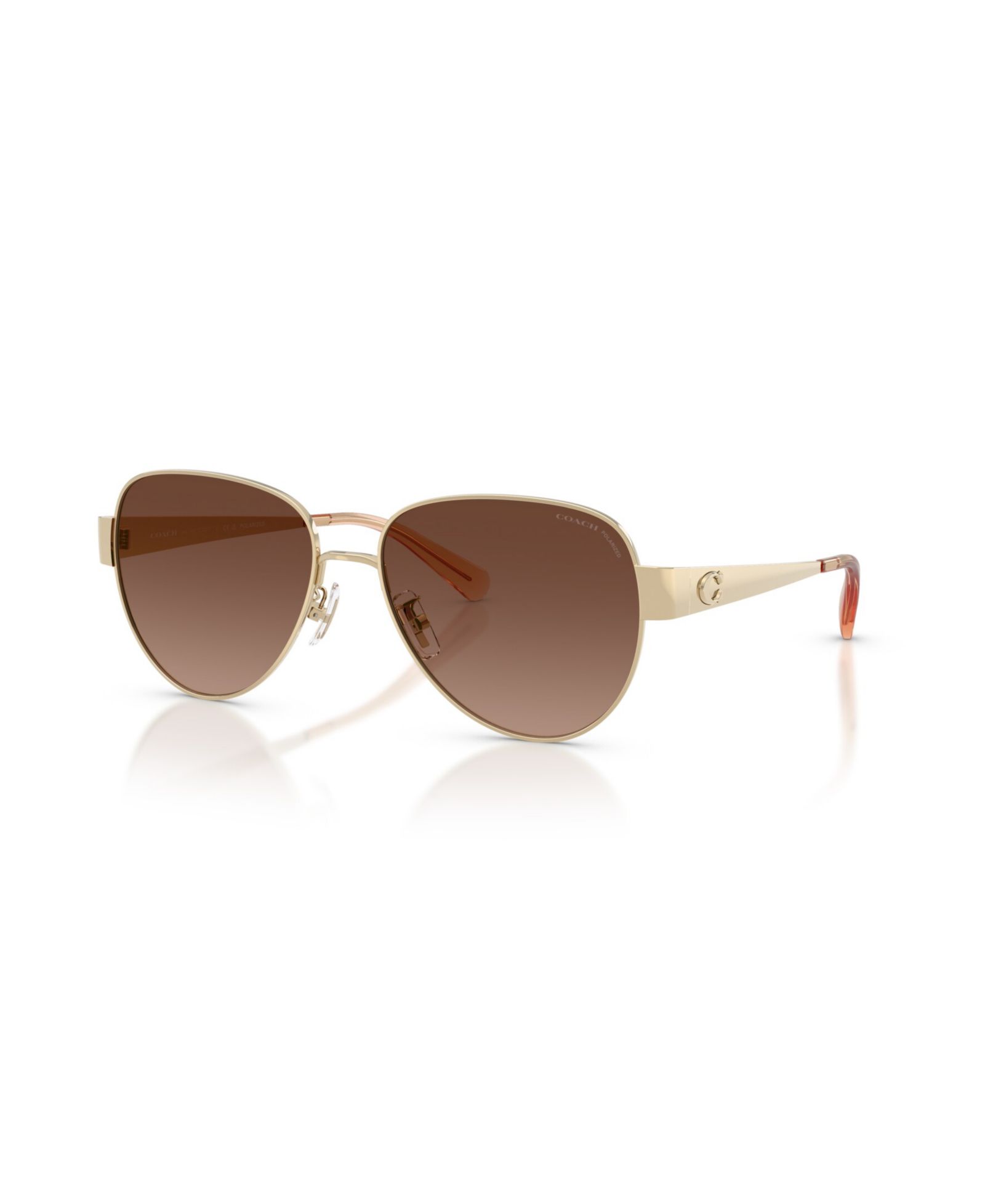 Coach Women's Pilot Polarized Sunglasses, CDP37 HC7186