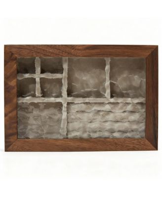 YIGII Handcrafted Cherry Wood Jewelry Box with Glass Lid