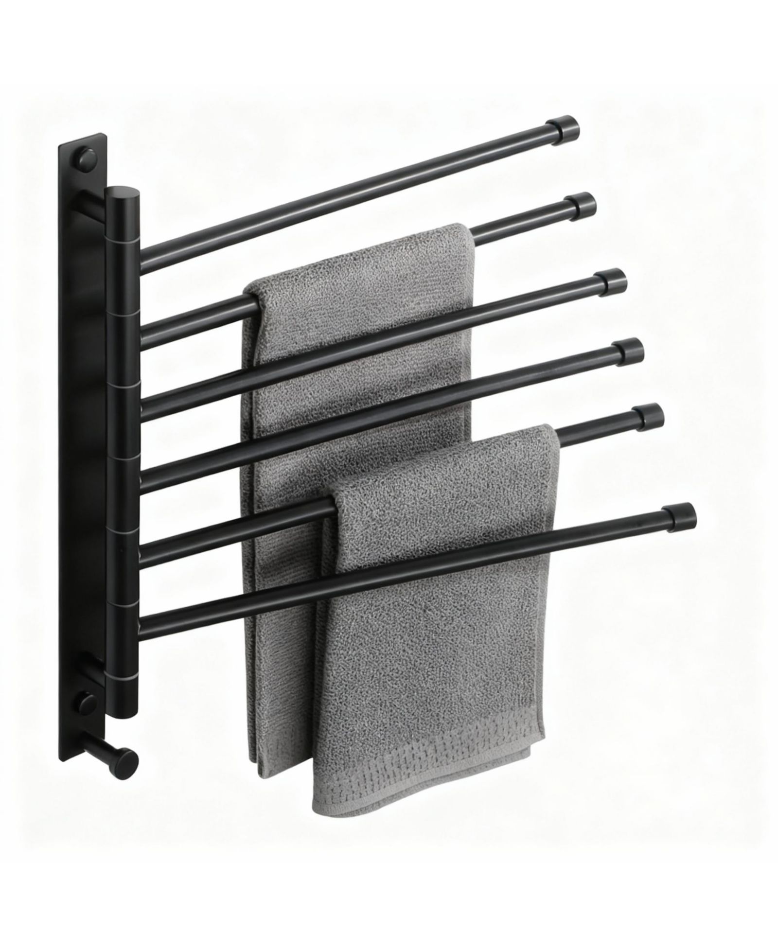 Полотенцедержатель YIGII Stainless Steel 6-Arm Swing, Space-Saving, Rotatable