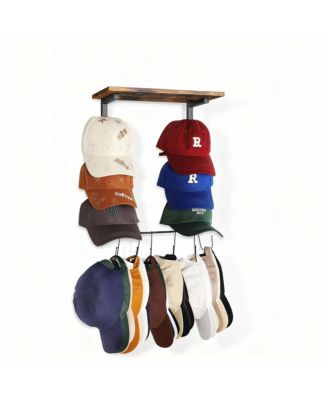 YIGII Wall Hat Rack with Shelves for Hats, Caps, & Decor