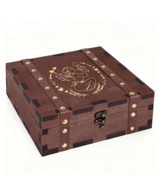 YIGII Wooden Keepsake Box with Vintage Design for Memories