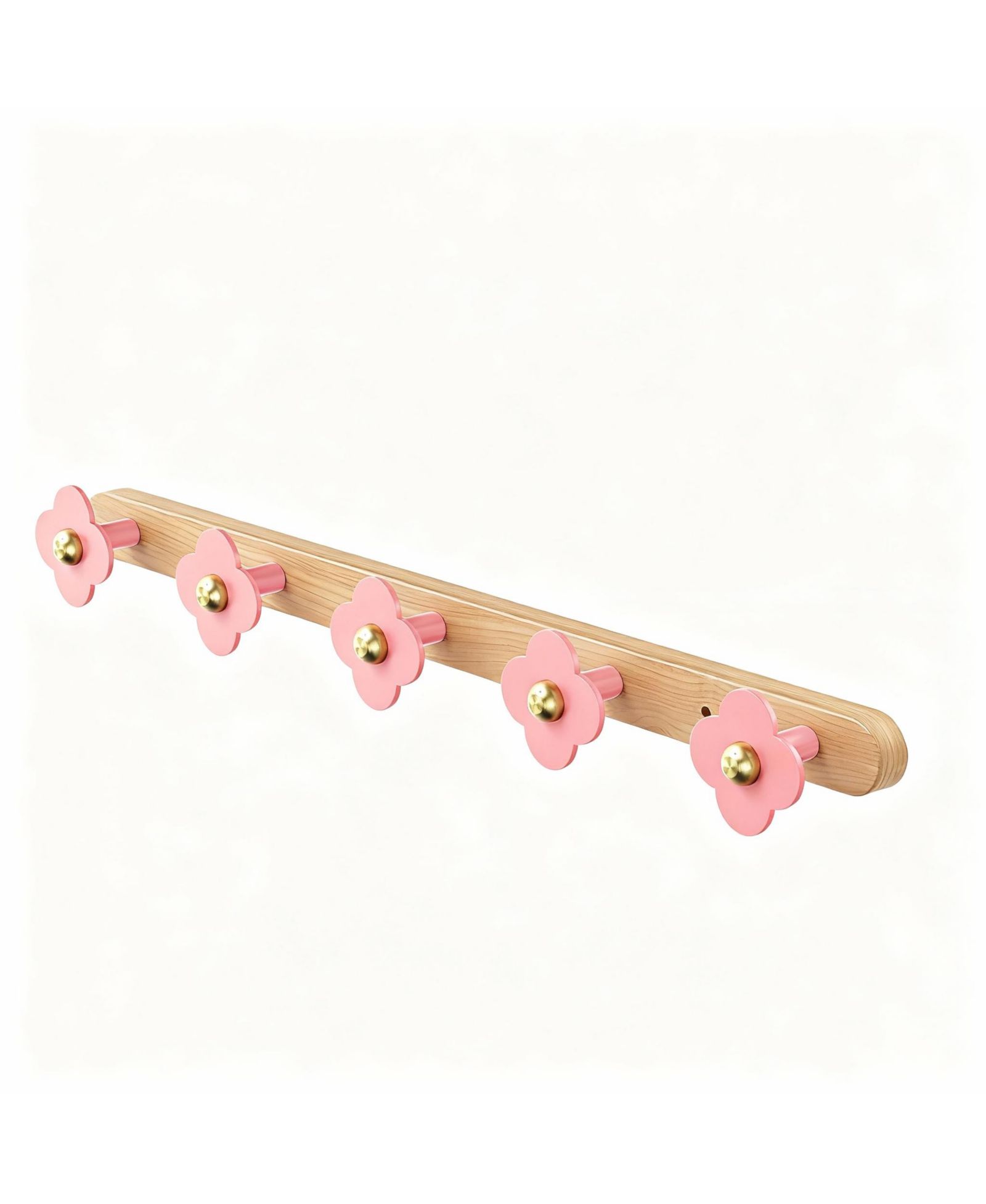 YIGII Wood Wall Hooks - Heavy Duty, 5 Pack