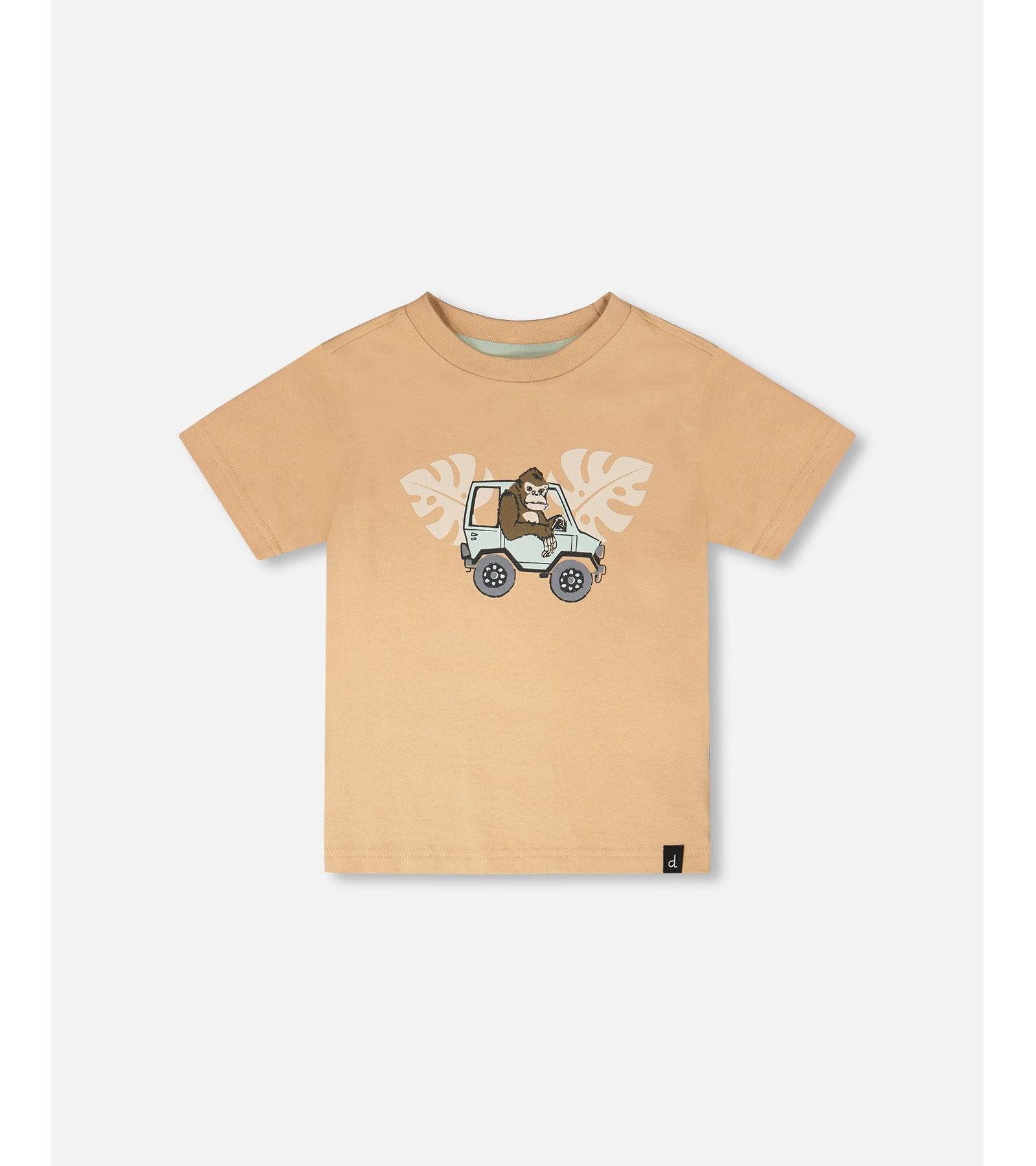 Детская хлопковая футболка Deux par Deux Short Sleeve