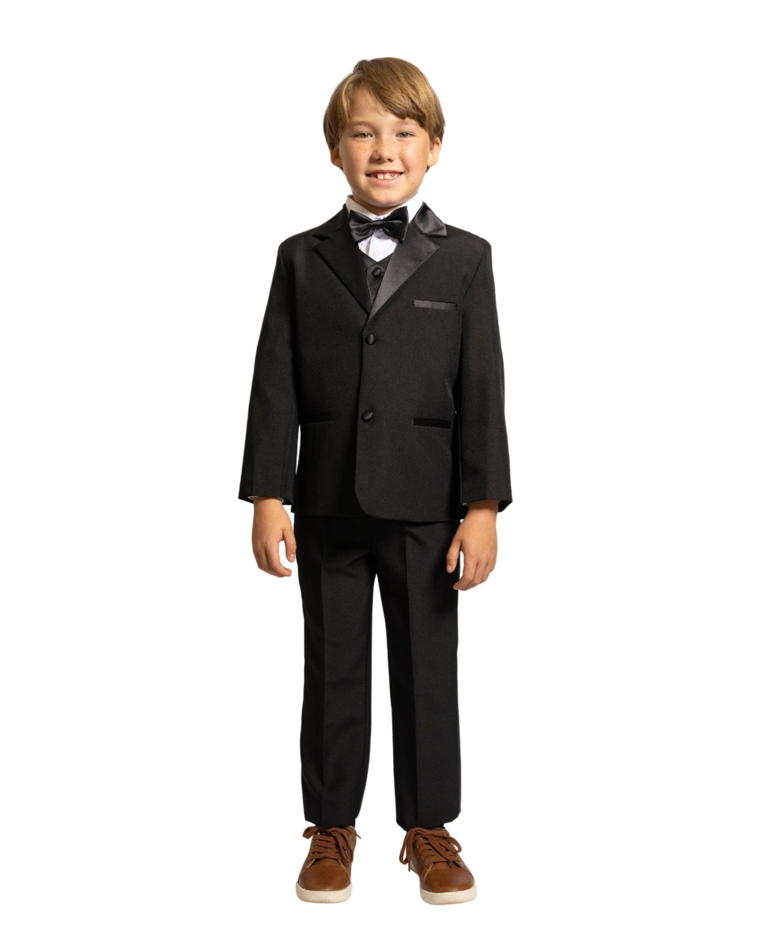 Peanut Butter Collection Big Boys Bond 5-Piece Shirt, Bowtie, Jacket, Vest and Pants Tuxedo Set