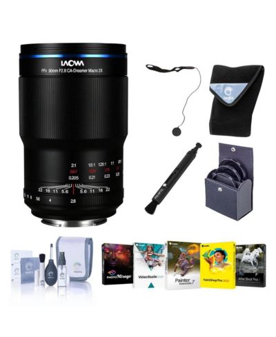 Venus Laowa 90mm f/2.8 2x Ultra Macro APO Lens для Sony E, Bundle с 67mm Filter Kit, PC Software Kit, Lens Wrap, Cap Keeper, Pen Lens Cleaner