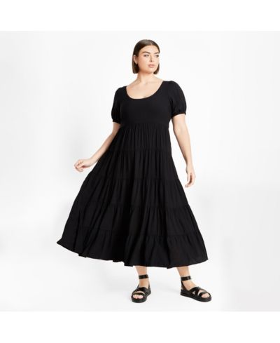 CITY CHIC Women's Plus Size Mila Plain Dress