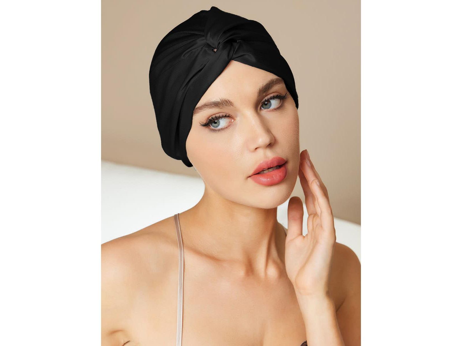 SILKSILKY Pure Silk Knot-Front Hair Bonnet