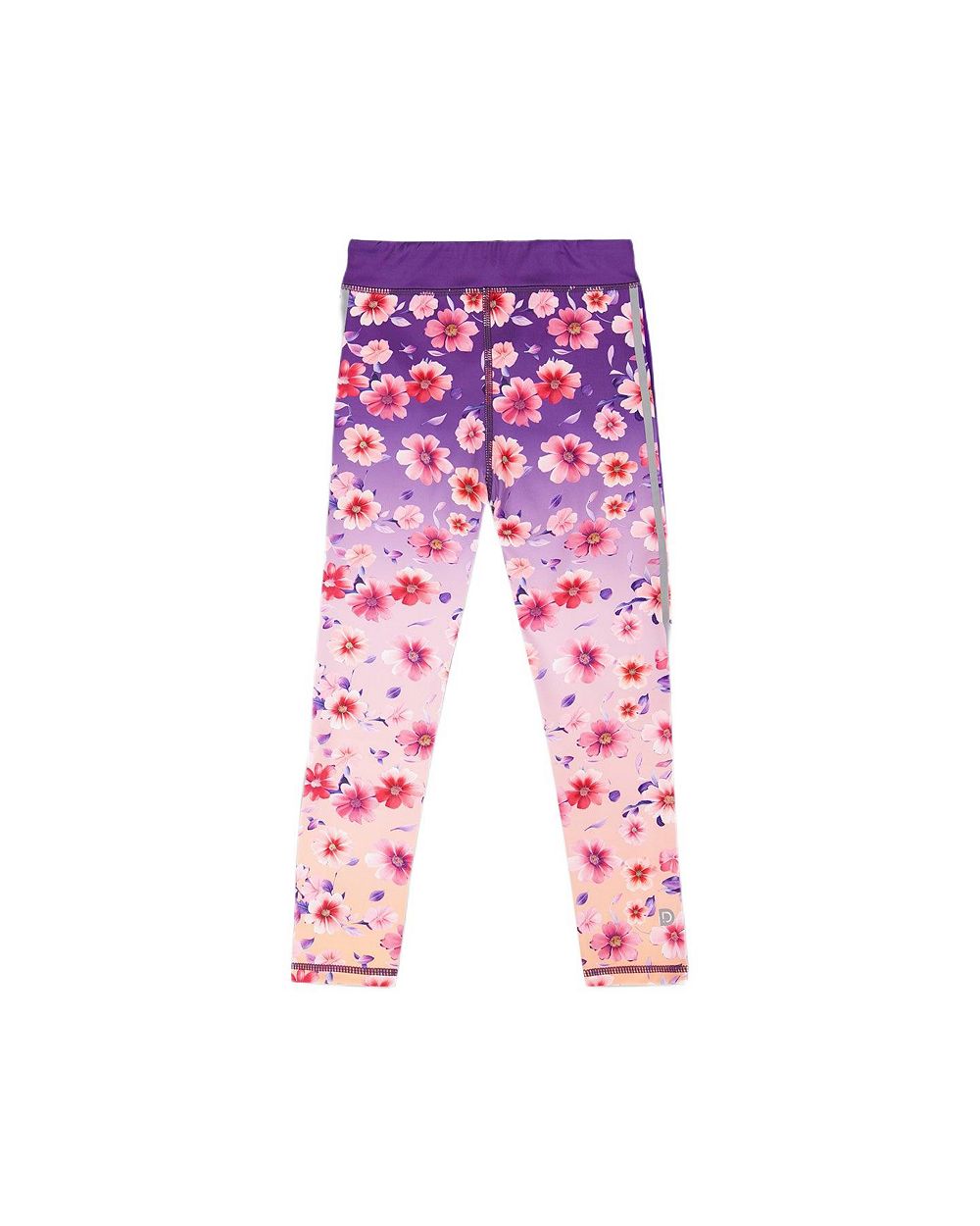Детский спортивный легинсы Deux par Deux Polyester Mauve Floral Gradient