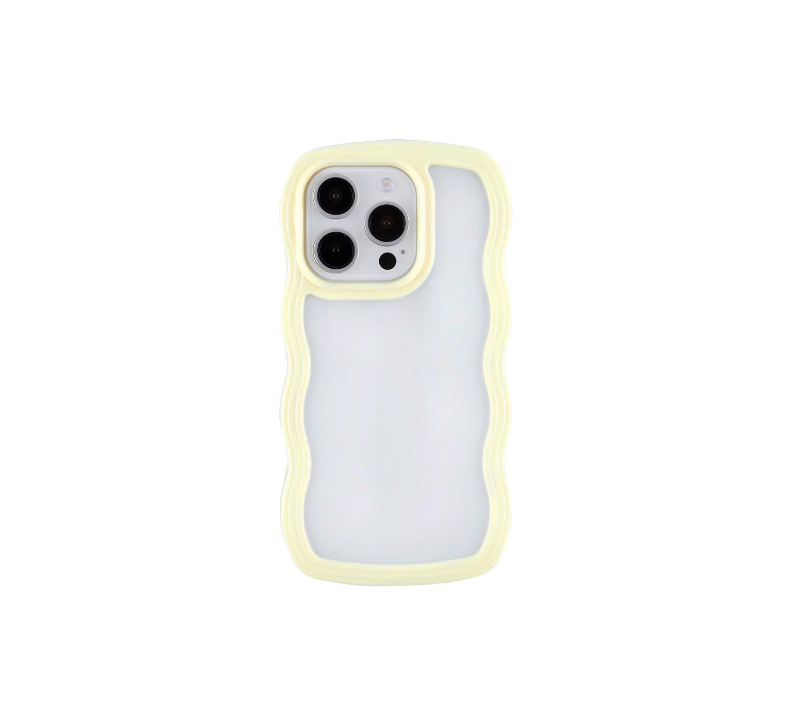 Чехол для iPhone 14 Pro Max Auramma Yellow Wavy Bumper