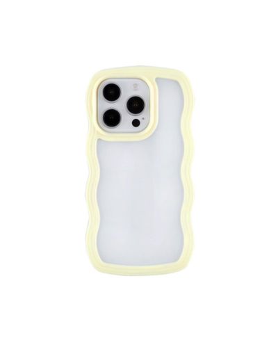 Чехол для iPhone 14 Pro Max Auramma Yellow Wavy Bumper