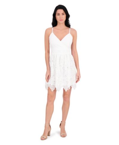 Siena платье с вышивкой и кружевом V-neck Women's
