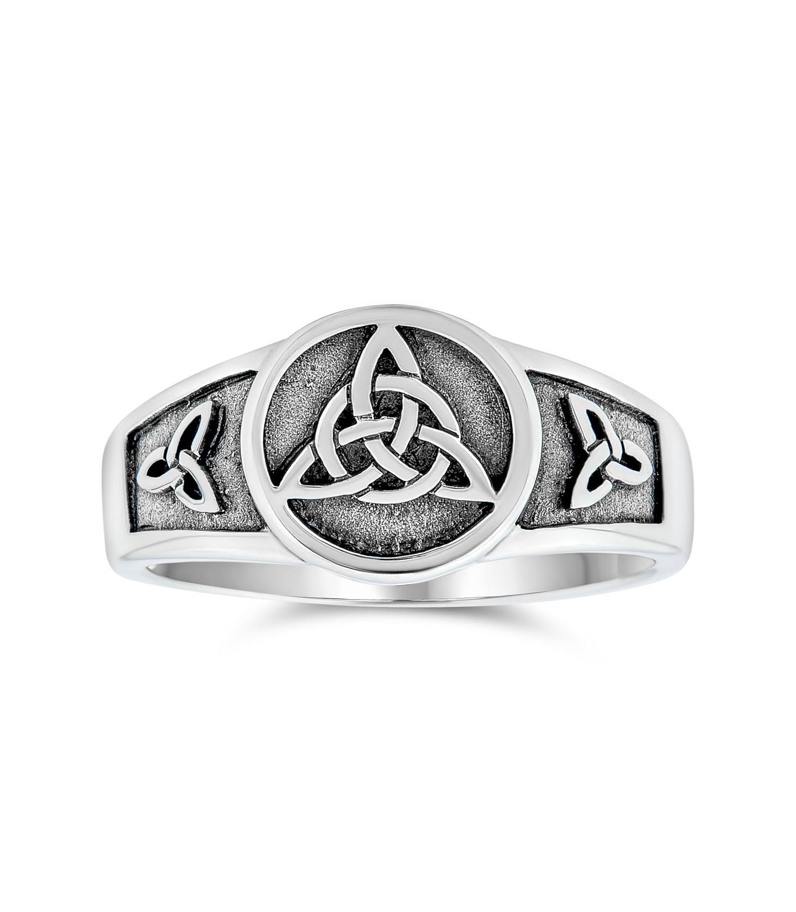 Кольцо Bling Jewelry Ancient Viking Celtic Infinity Trinity Knot Triquetra с оксидированным серебром.925 Sterling Silver