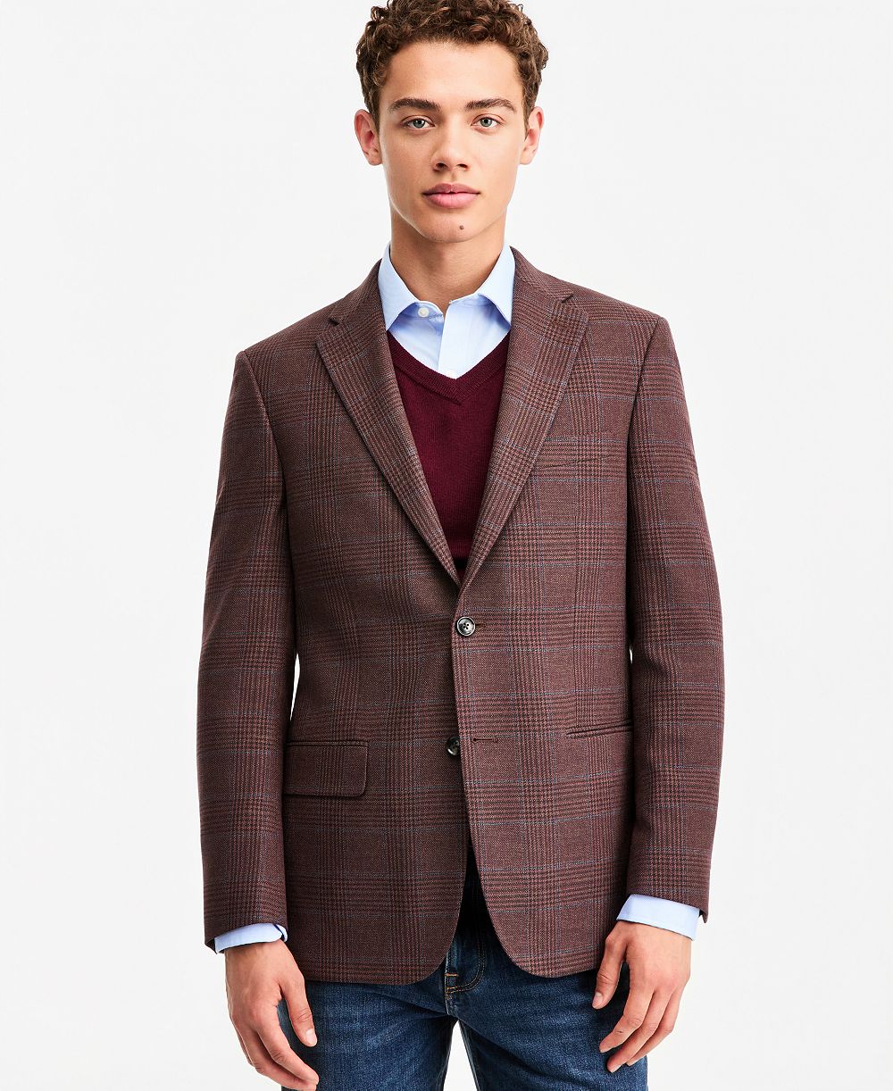 Tommy Hilfiger Men's Modern-Fit Patterned Sport Coat