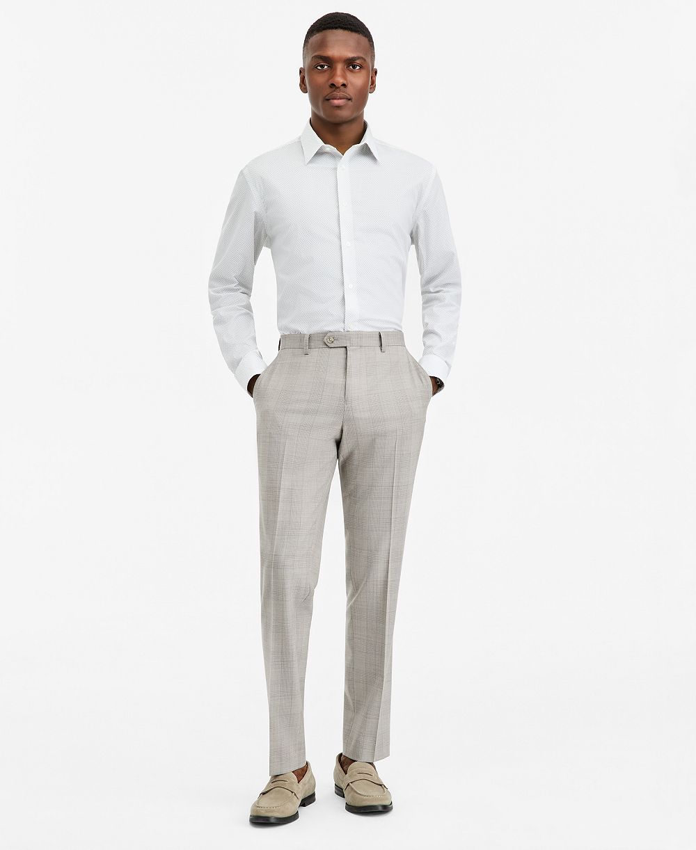 Ted by Ted Baker Мужские брюки Suit Separate Modern-Fit Gray Plaid
