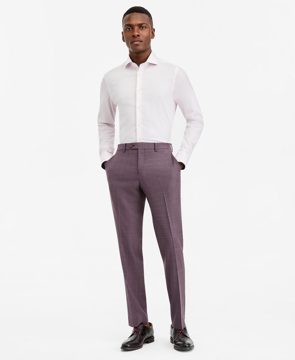 Ted by Ted Baker Мужские брюки Suit Separate Modern-Fit Purple Solid