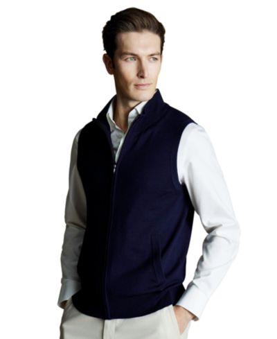 Charles Tyrwhitt Men's Regular-Fit Gilet Sweater