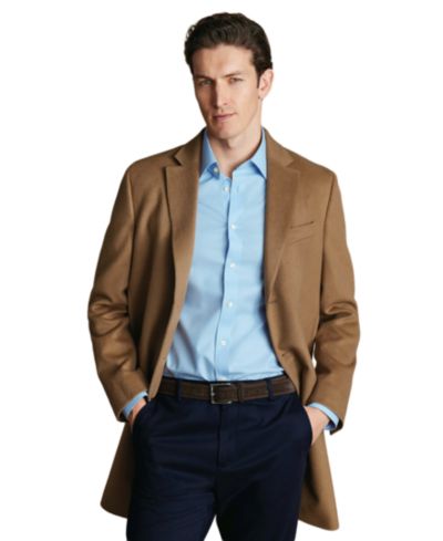 Charles Tyrwhitt Men's Regular-Fit Overcoat