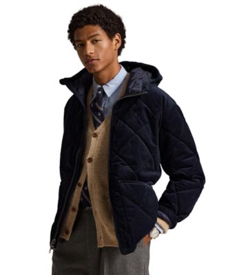 Мужская стеганая куртка Polo Ralph Lauren Hurston из вельвета с капюшоном