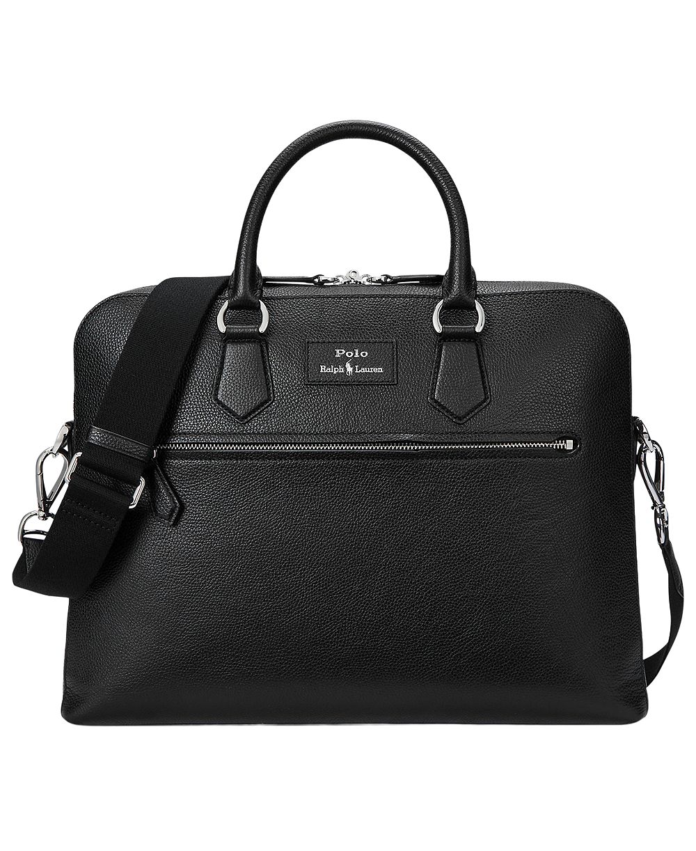 Polo Ralph Lauren Men's Pebbled Leather Commuter Bag