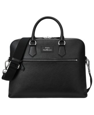 Polo Ralph Lauren Men's Pebbled Leather Commuter Bag