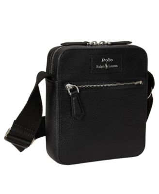 Polo Ralph Lauren Men's Pebbled Leather Crossbody Bag