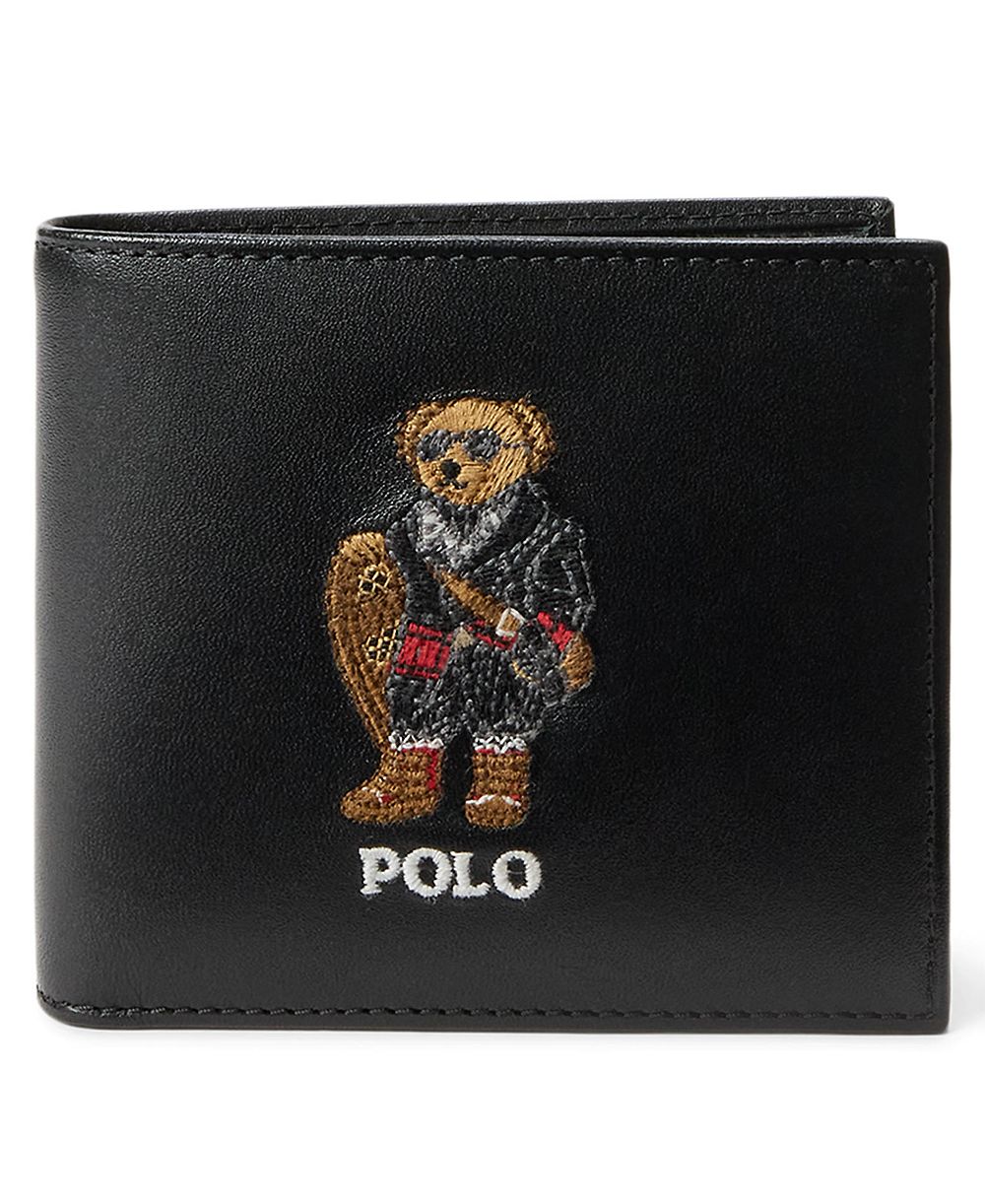 Polo Ralph Lauren Men's Polo Bear Leather Billfold Wallet