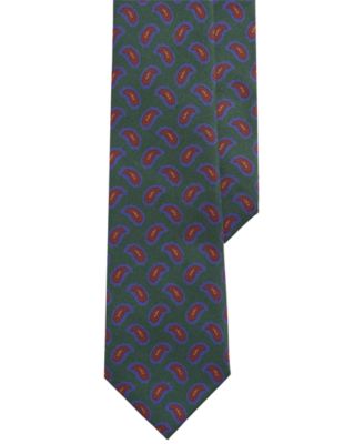 Polo Ralph Lauren мужской шелковый галстук Paisley с сосновым принтом из твила