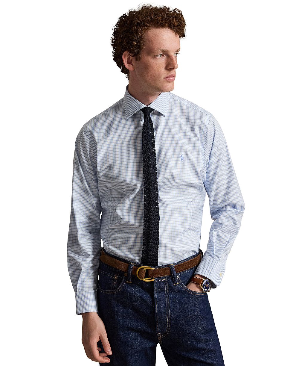 Polo Ralph Lauren Men's Regent Checked Classic-Fit Spread-Collar Dress Shirt
