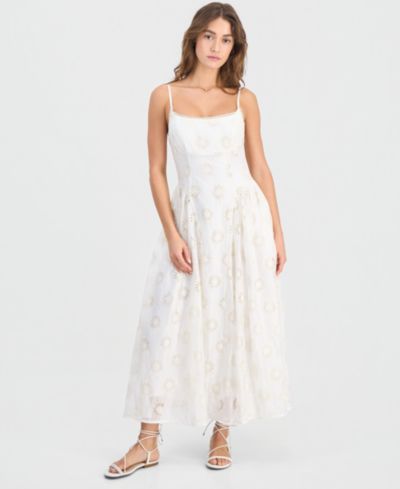 Платье миди ASTR the Label Women's Caerwyn Square Neck Sleeveless