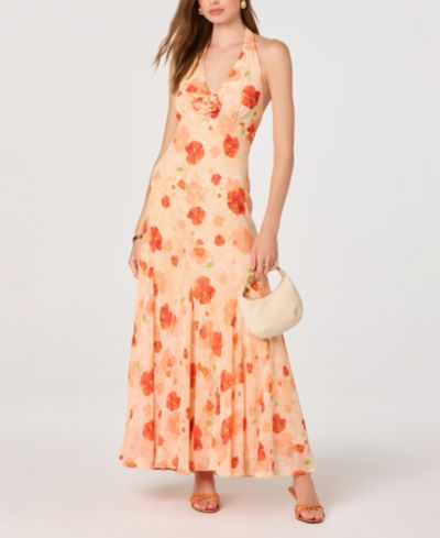 ASTR the Label Women's Yasmeen Halter Neck Printed Dress