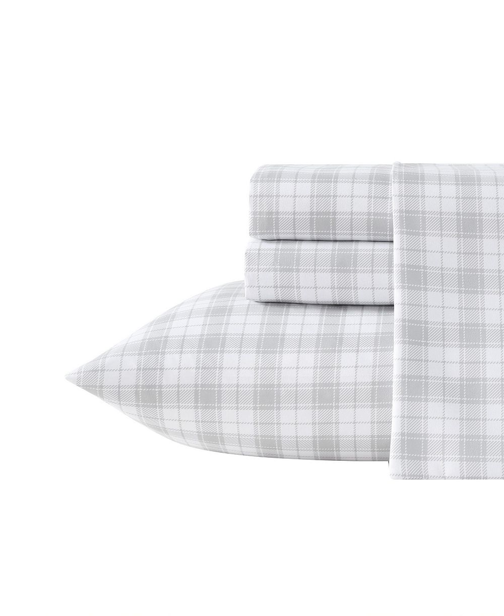 Набор постельного белья Eddie Bauer Penstemon Plaid, микрофибра с терморегуляцией, 4 предмета, Full