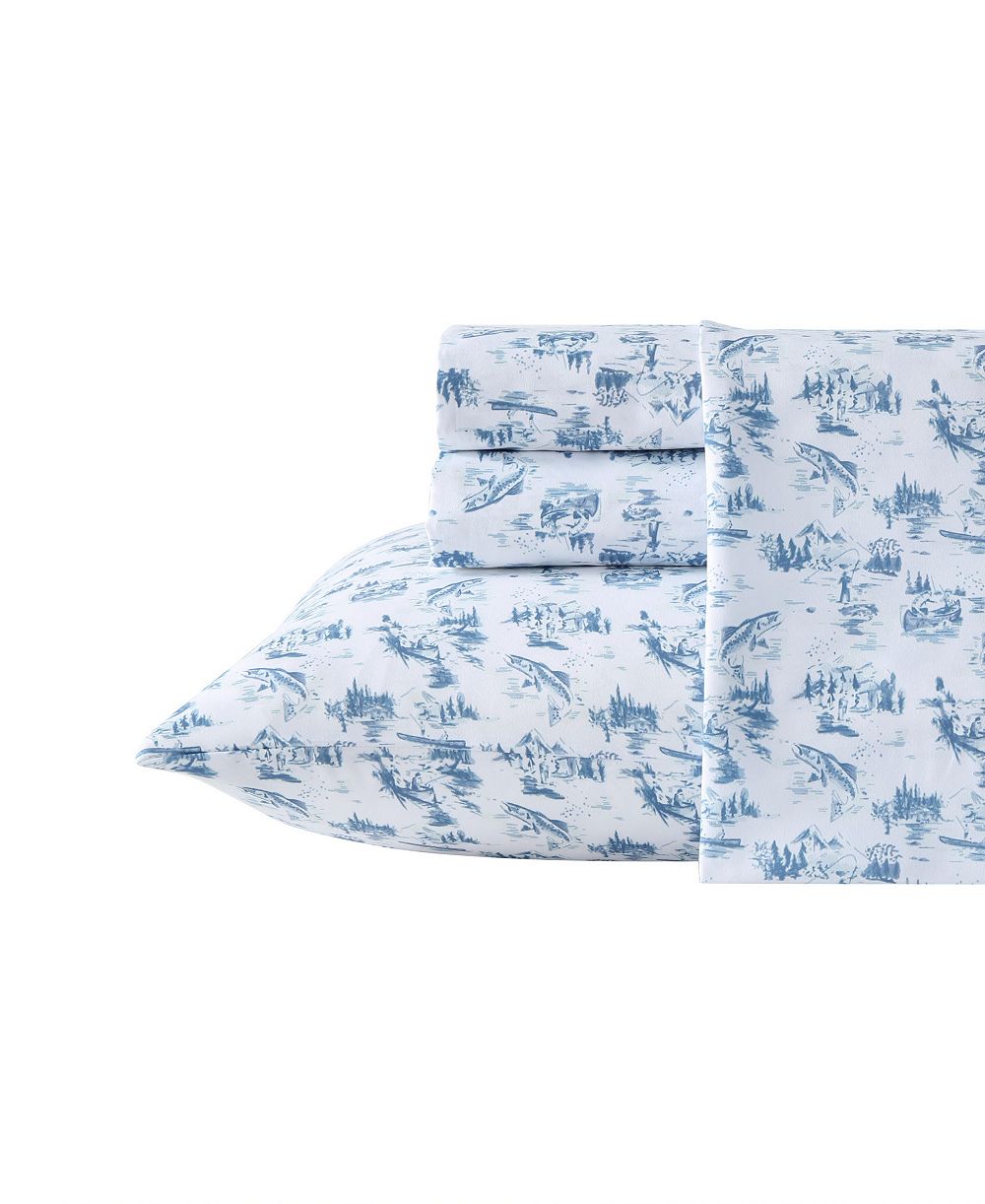 Комплект постельного белья Eddie Bauer Fish Town Toile Microfiber, Queen