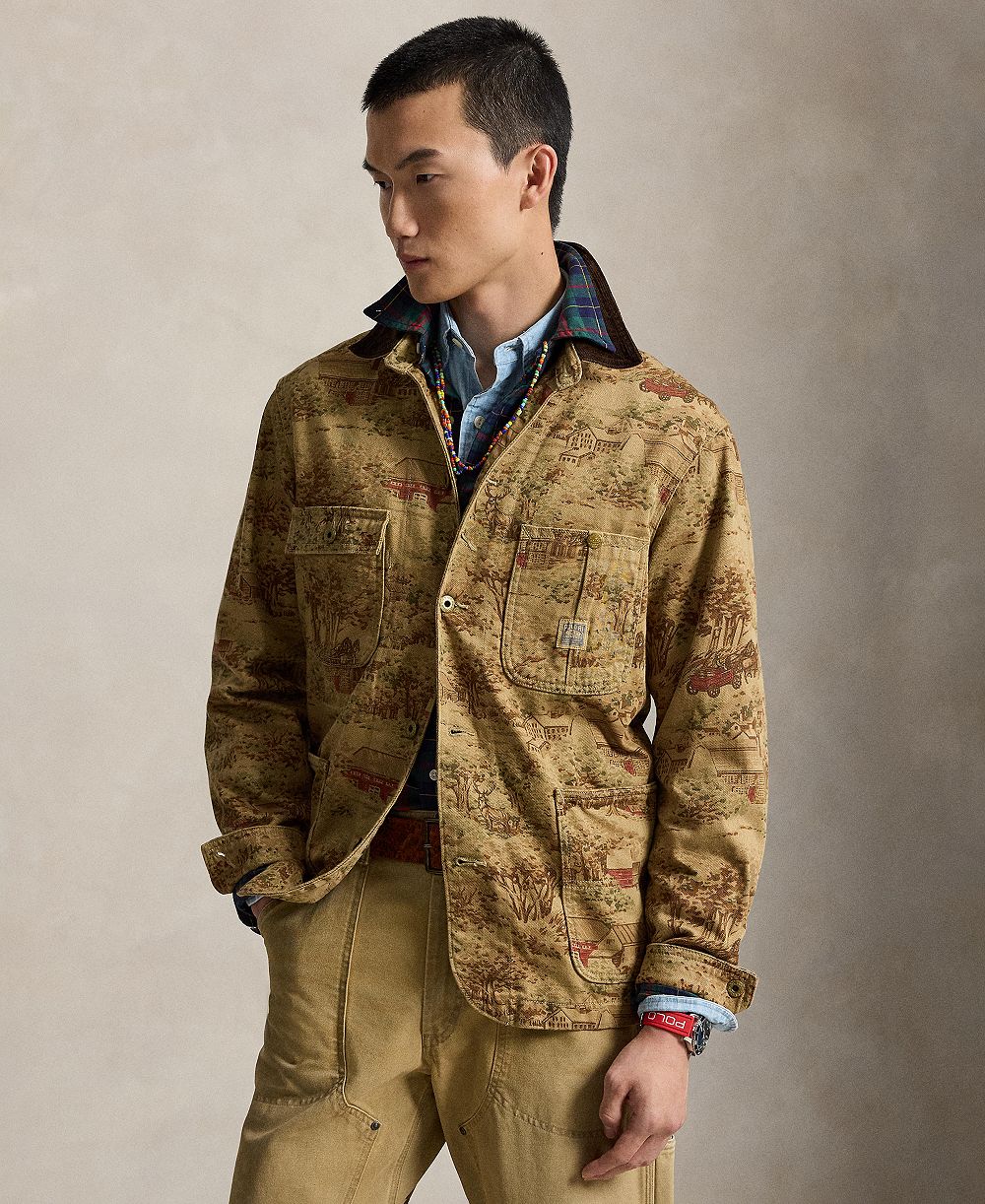 Мужская утилитарная куртка Polo Ralph Lauren с принтом