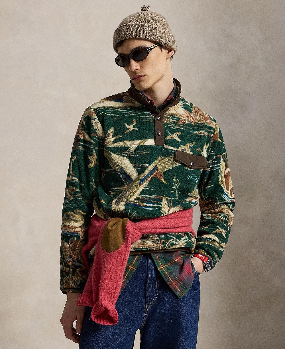 Мужской флисовый свитшот Polo Ralph Lauren с принтом утки