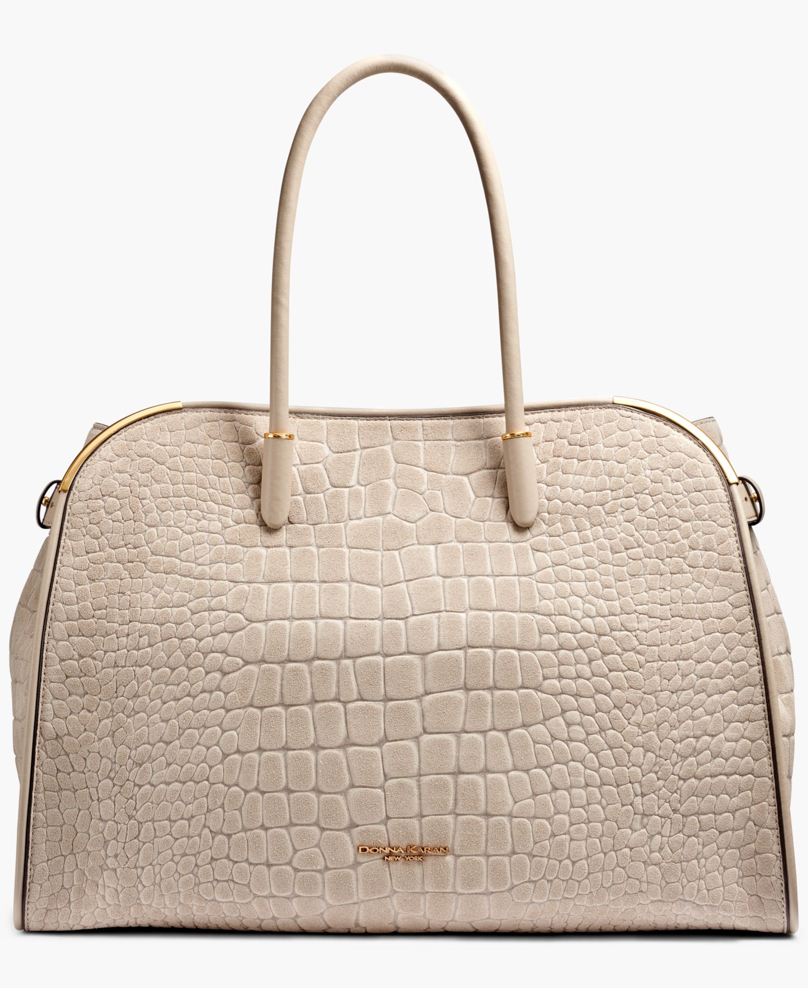 Donna Karan New York Satin Suede Croco Tote
